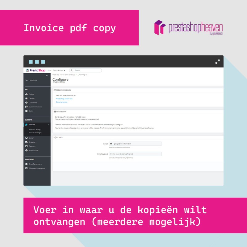 Invoice copy pdf e-mail